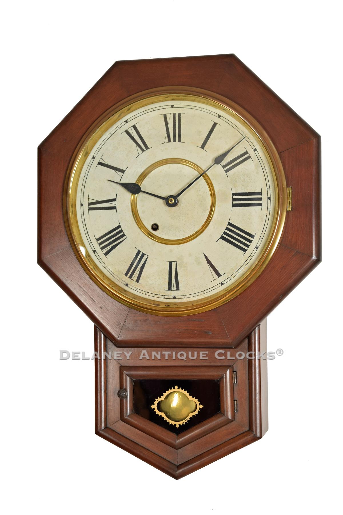 New Haven Clock Company, New Haven, Connecticut. School clock. 222127. Delaney Antique Clocks